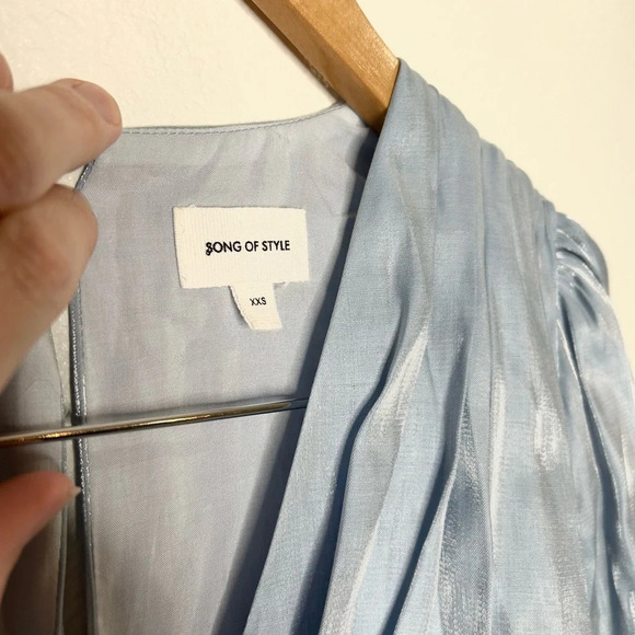 Song of Style x REVOLVE Tucker Mini Dress in Clearwater Blue XXS - Picture 9 of 10